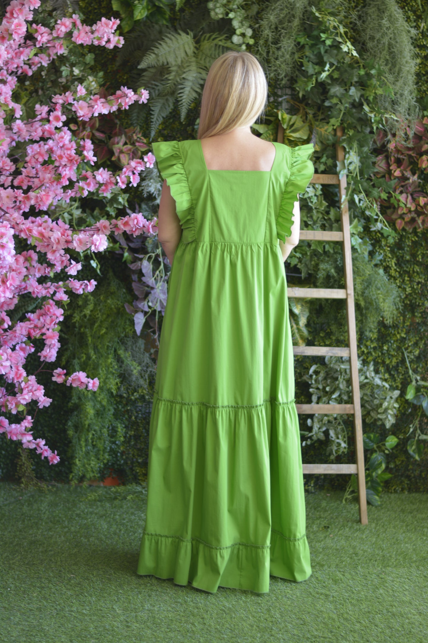 Vestido Verde Flores