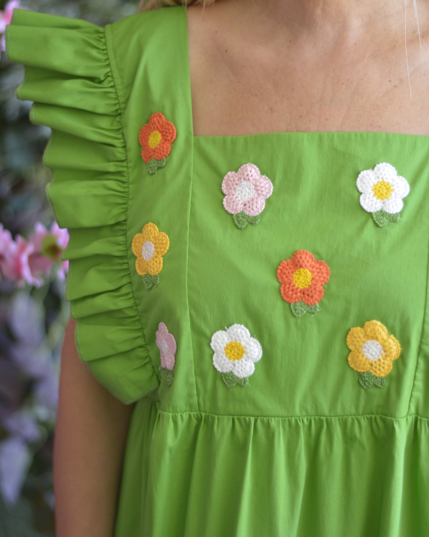 Vestido Verde Flores