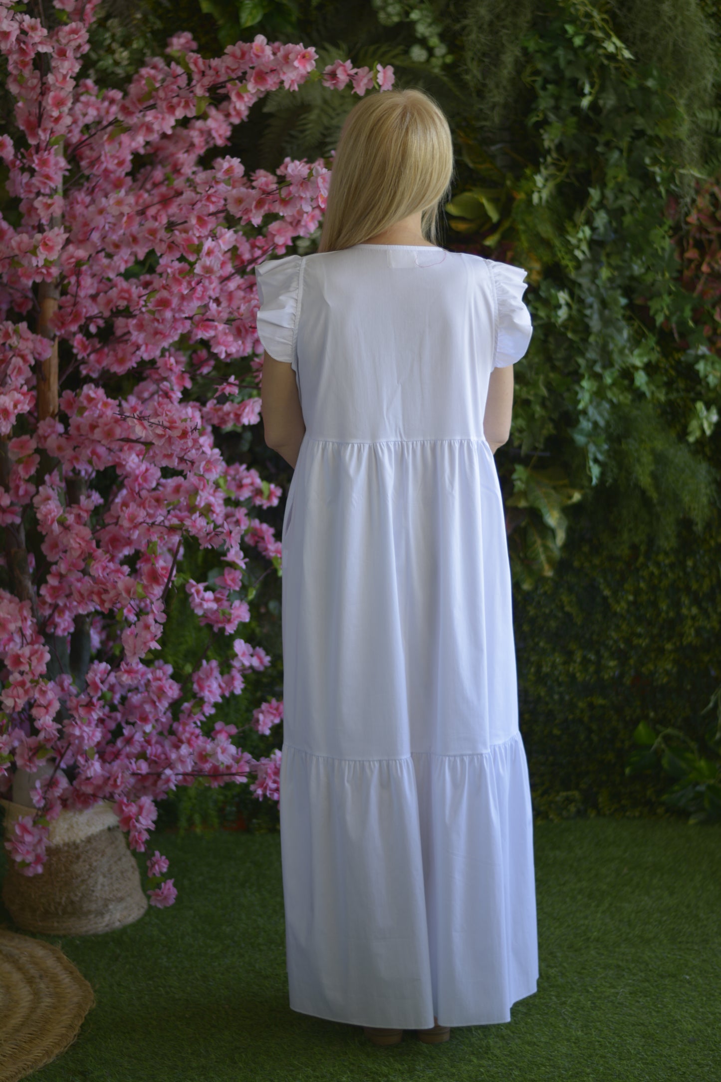 Vestido Branco Flores