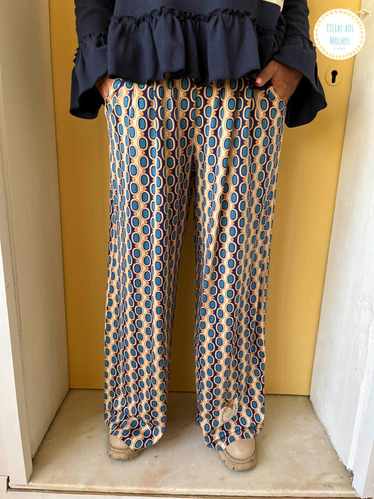 Pantalonas étnicas azul