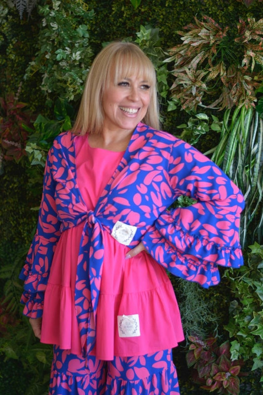 Bolero azulão e fuschia