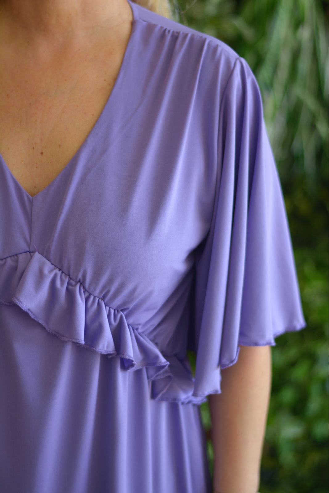 Vestido curto lilás