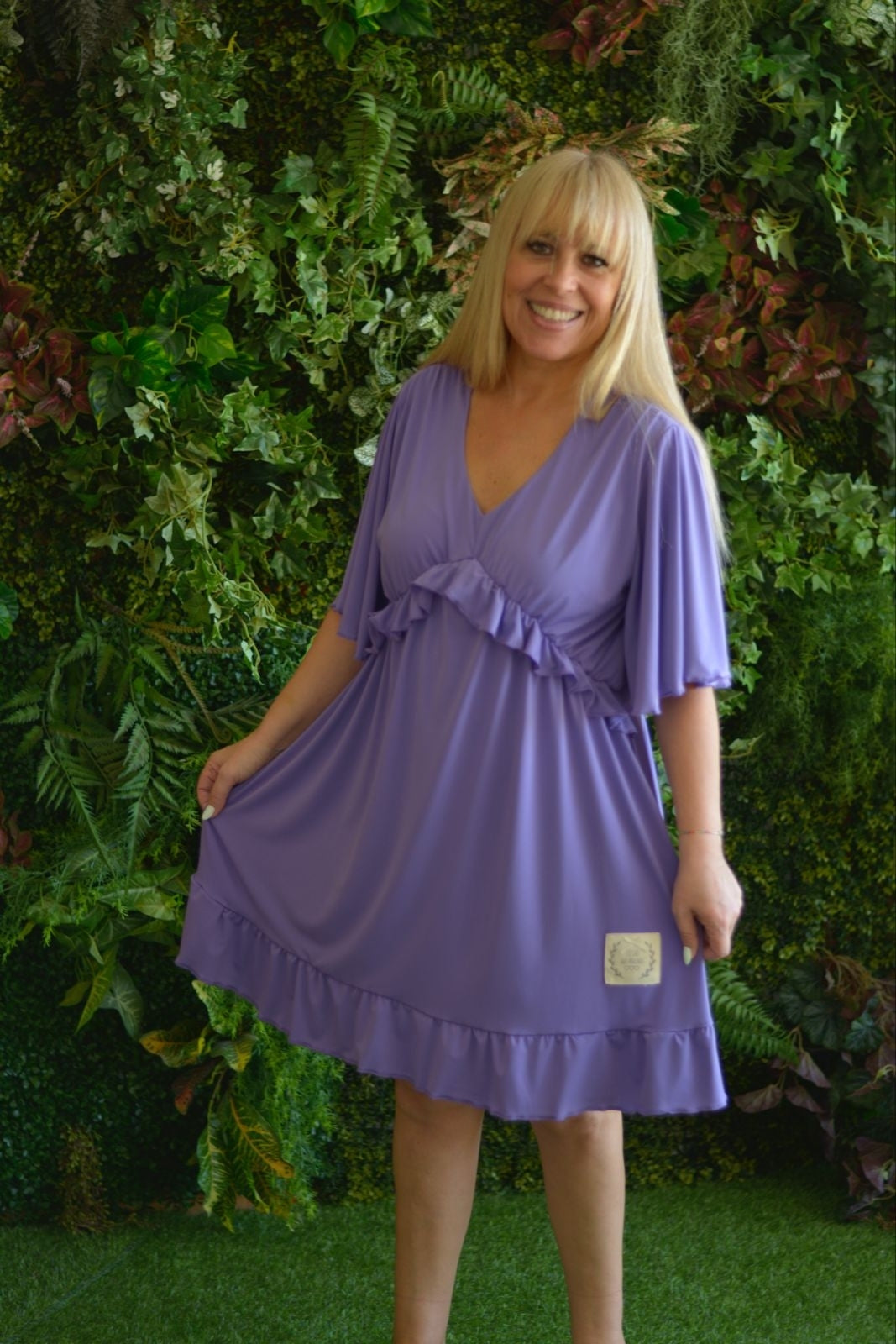 Vestido curto lilás