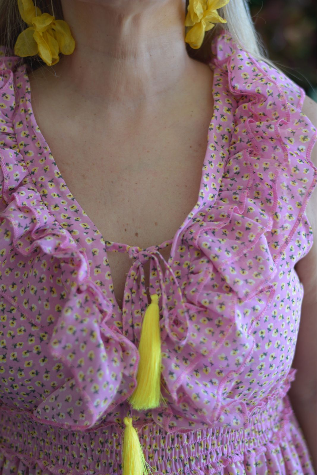 Vestido Rosa Florzinhas