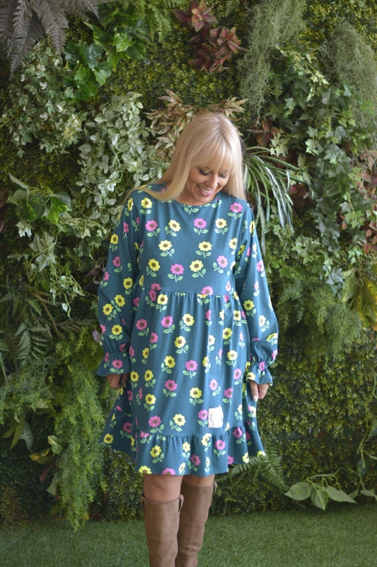Vestido Verde Flores