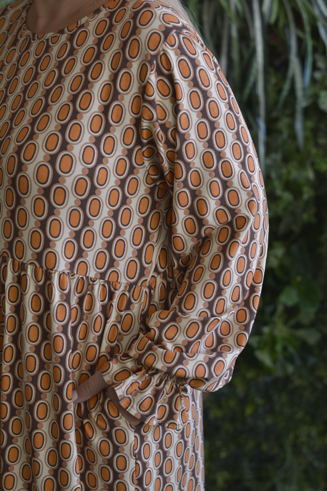 Vestido Geométrico Laranja