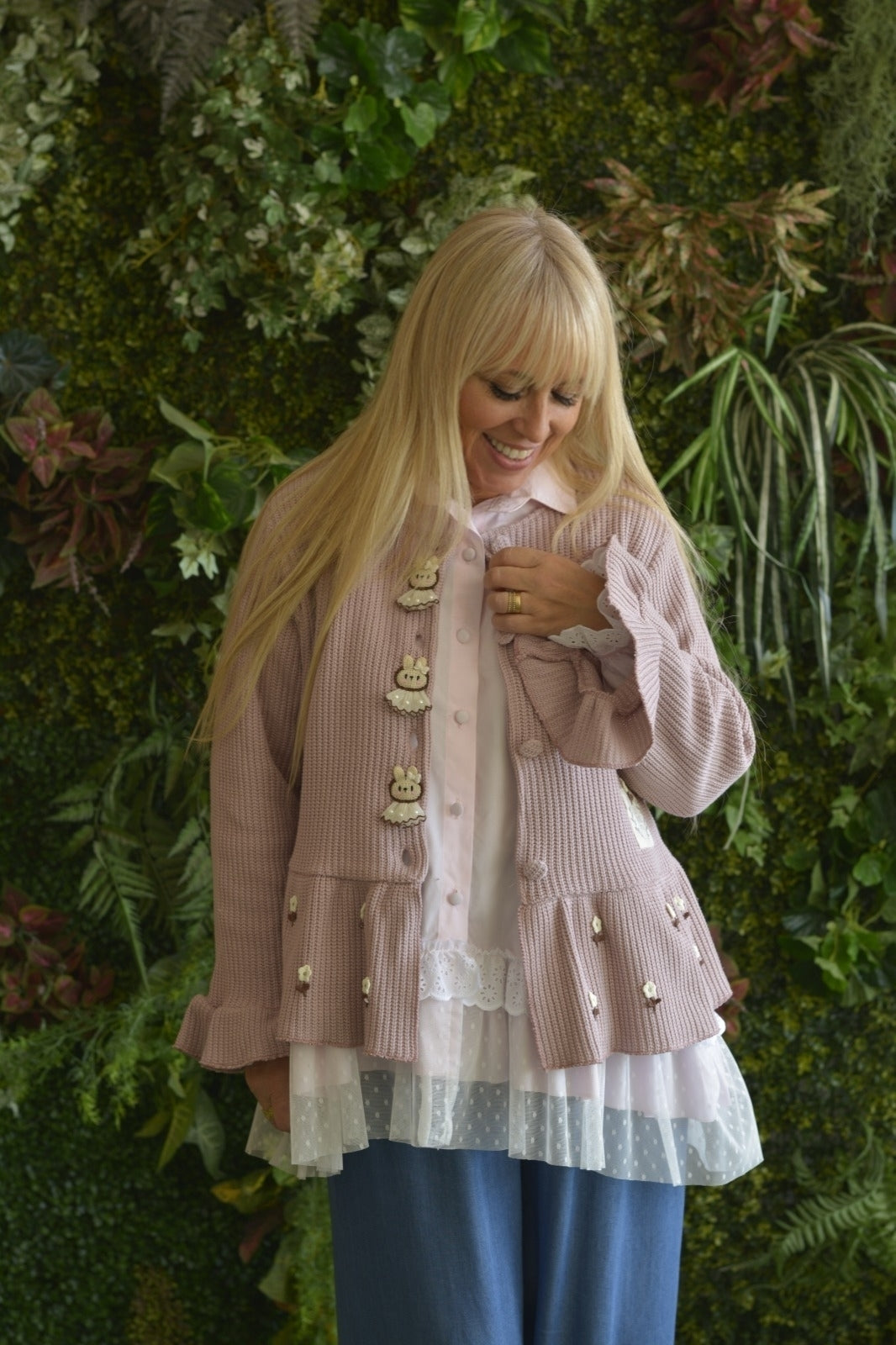 Casaco Rosa Coelhinhos