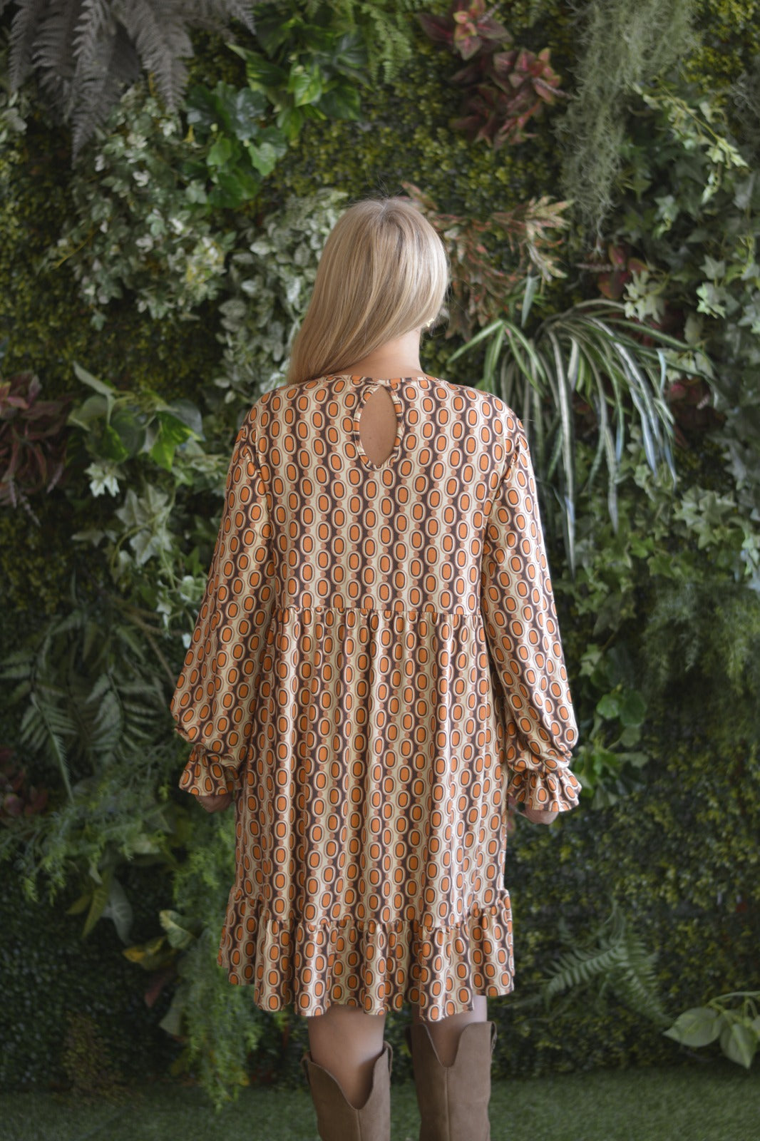 Vestido Geométrico Laranja