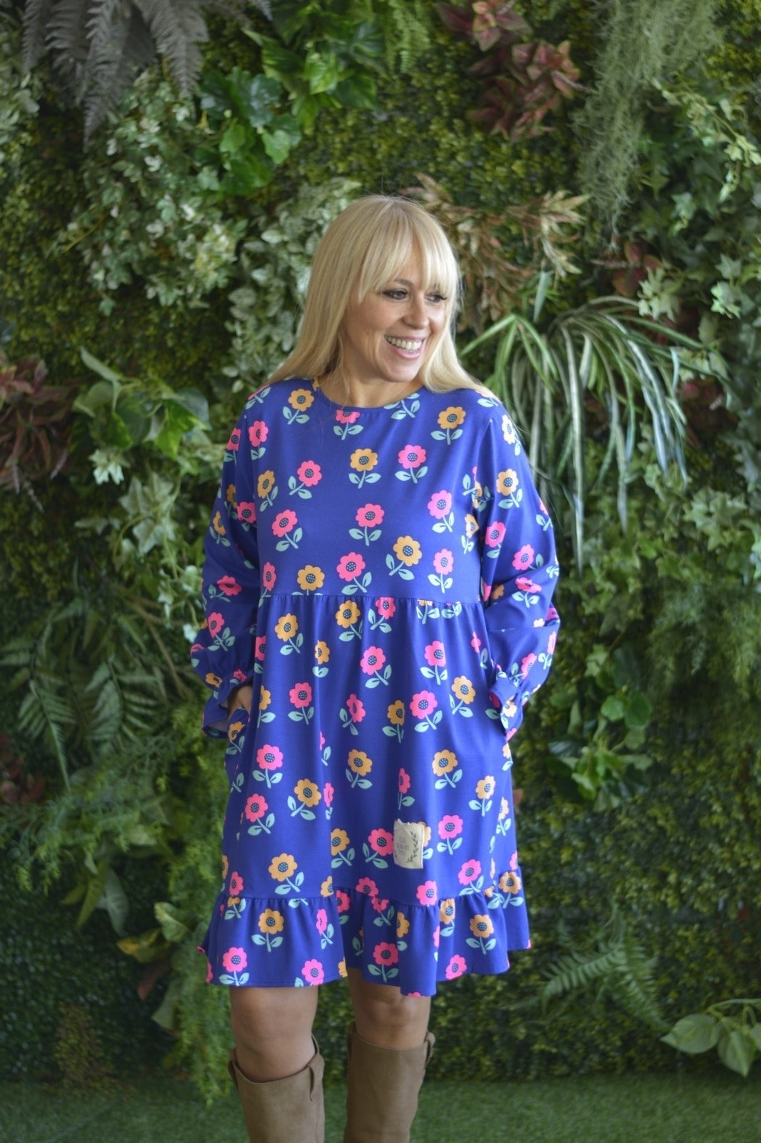 Vestido Azulão Flores