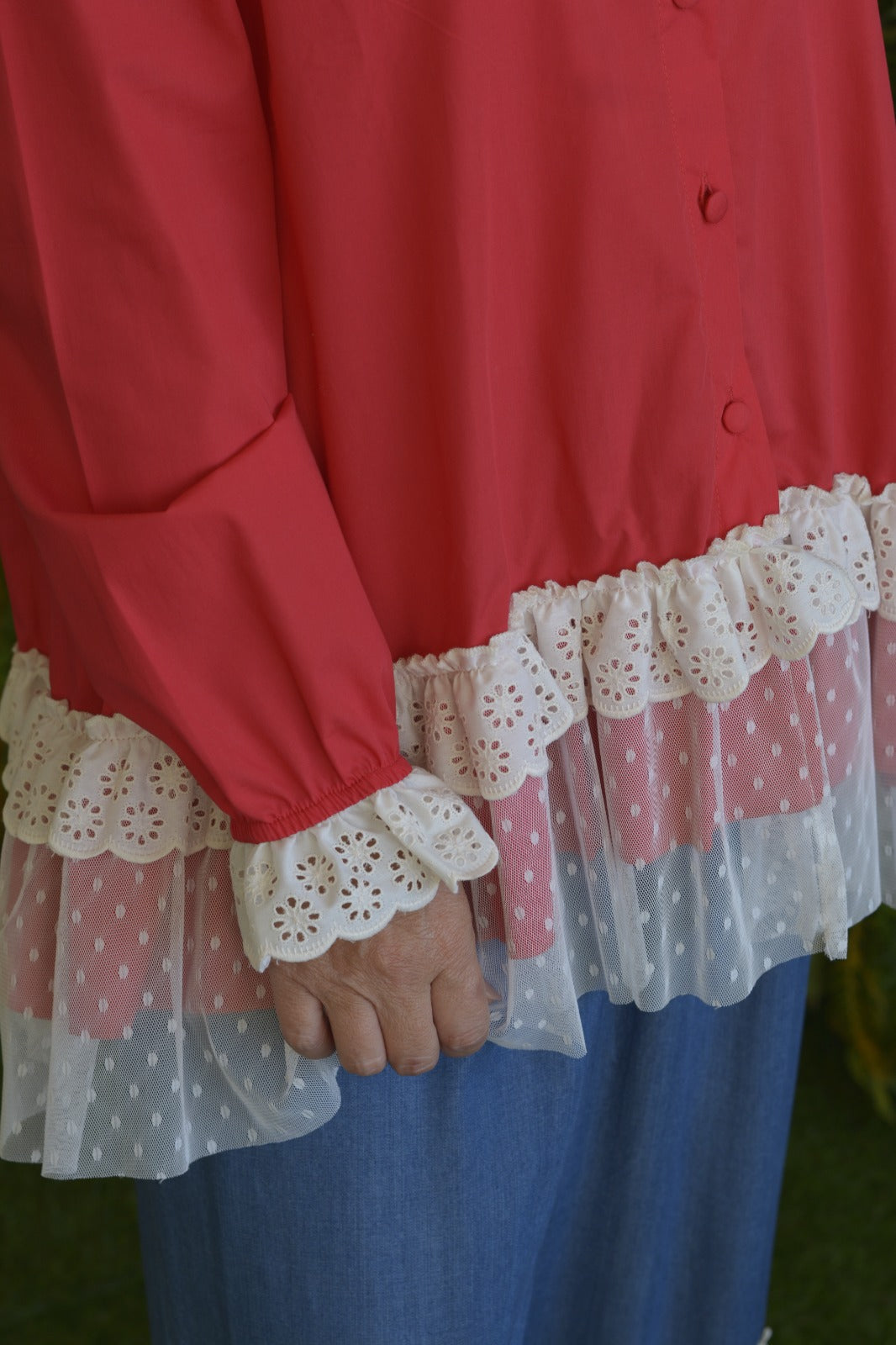 Túnica Vermelha com Tule