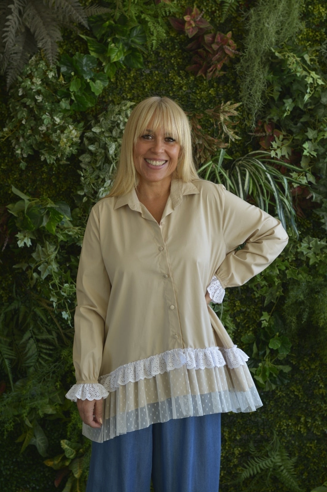 Túnica Creme com Tule