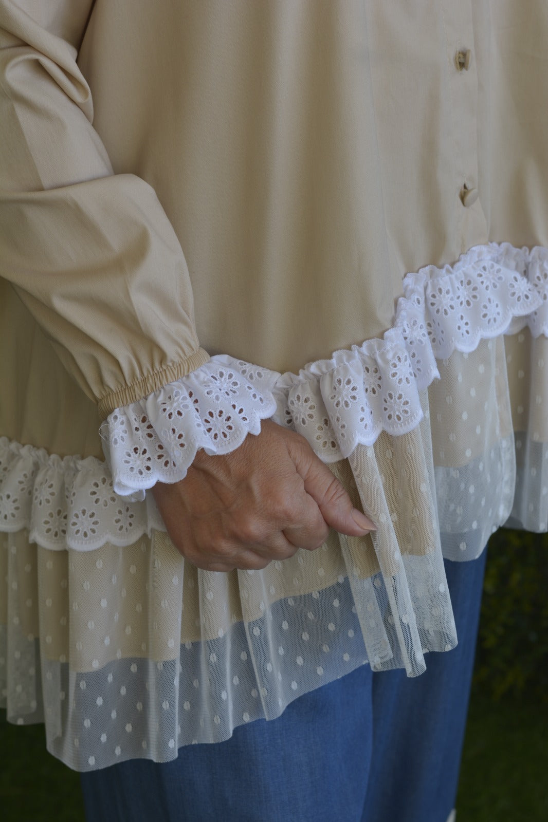 Túnica Creme com Tule