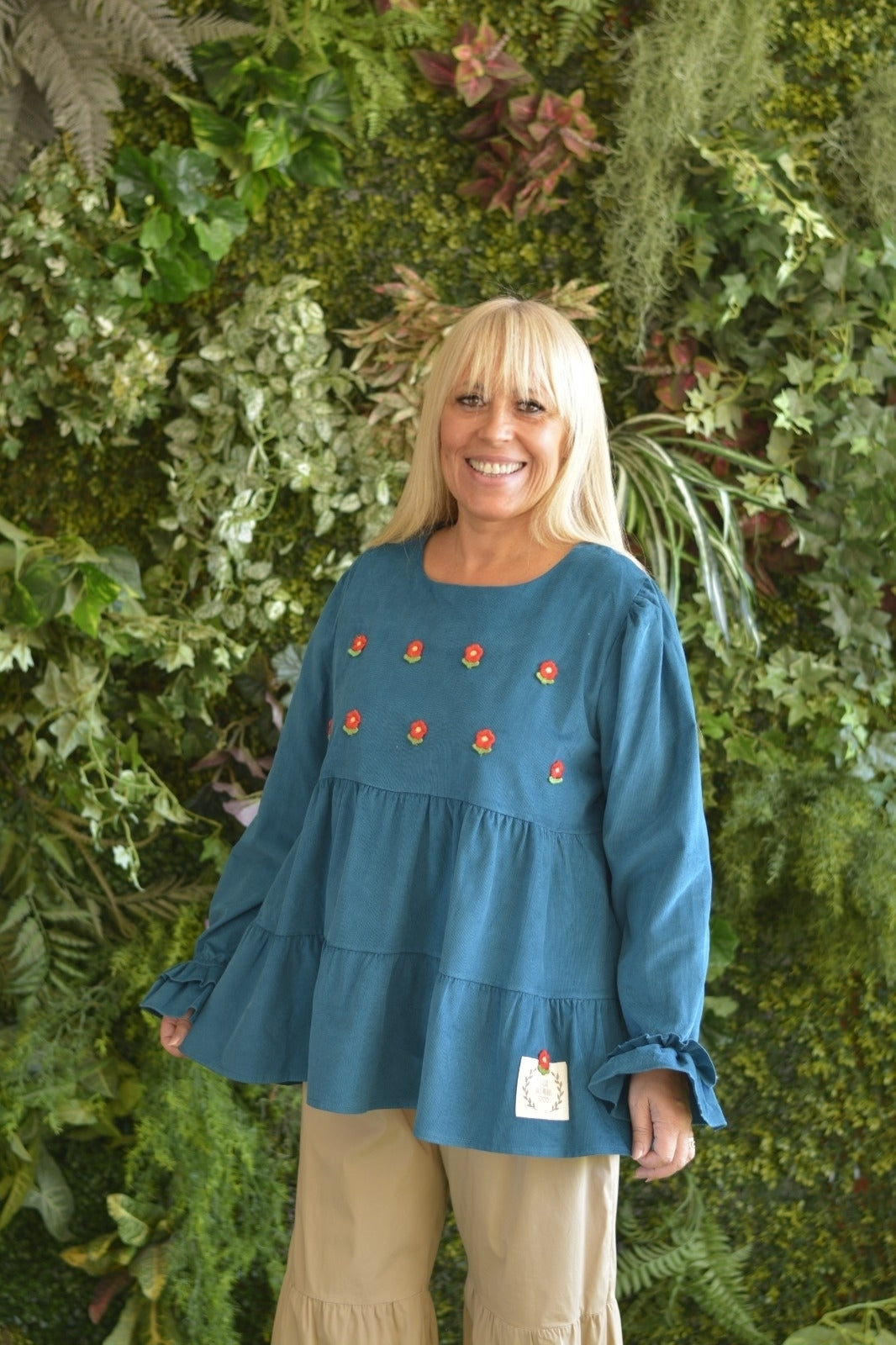 Túnica Bombazine Petróleo