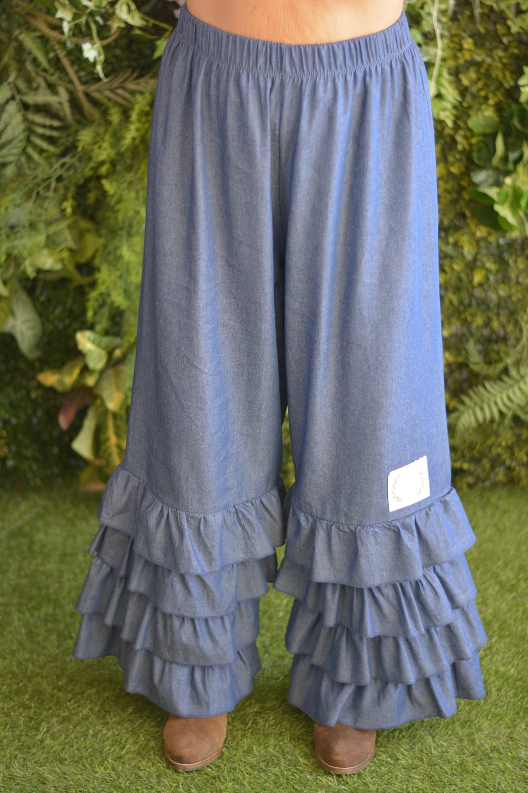 Pantalonas tencel 4 folhos