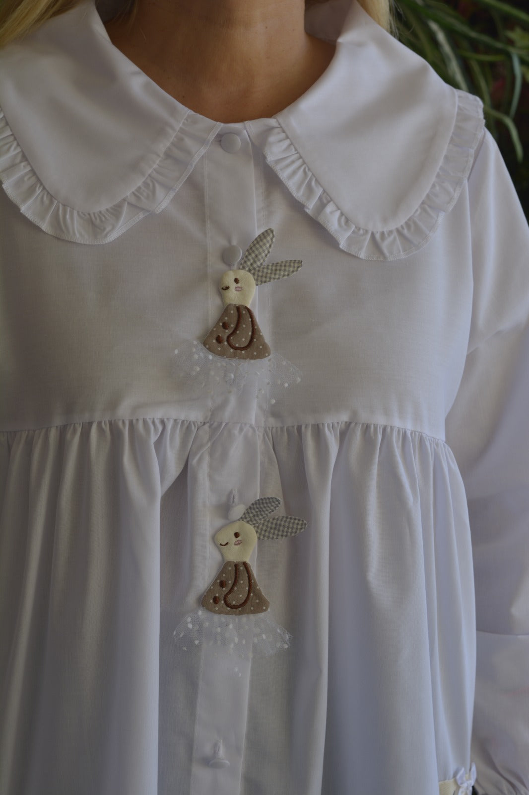 Túnica Branca com Coelhinhas