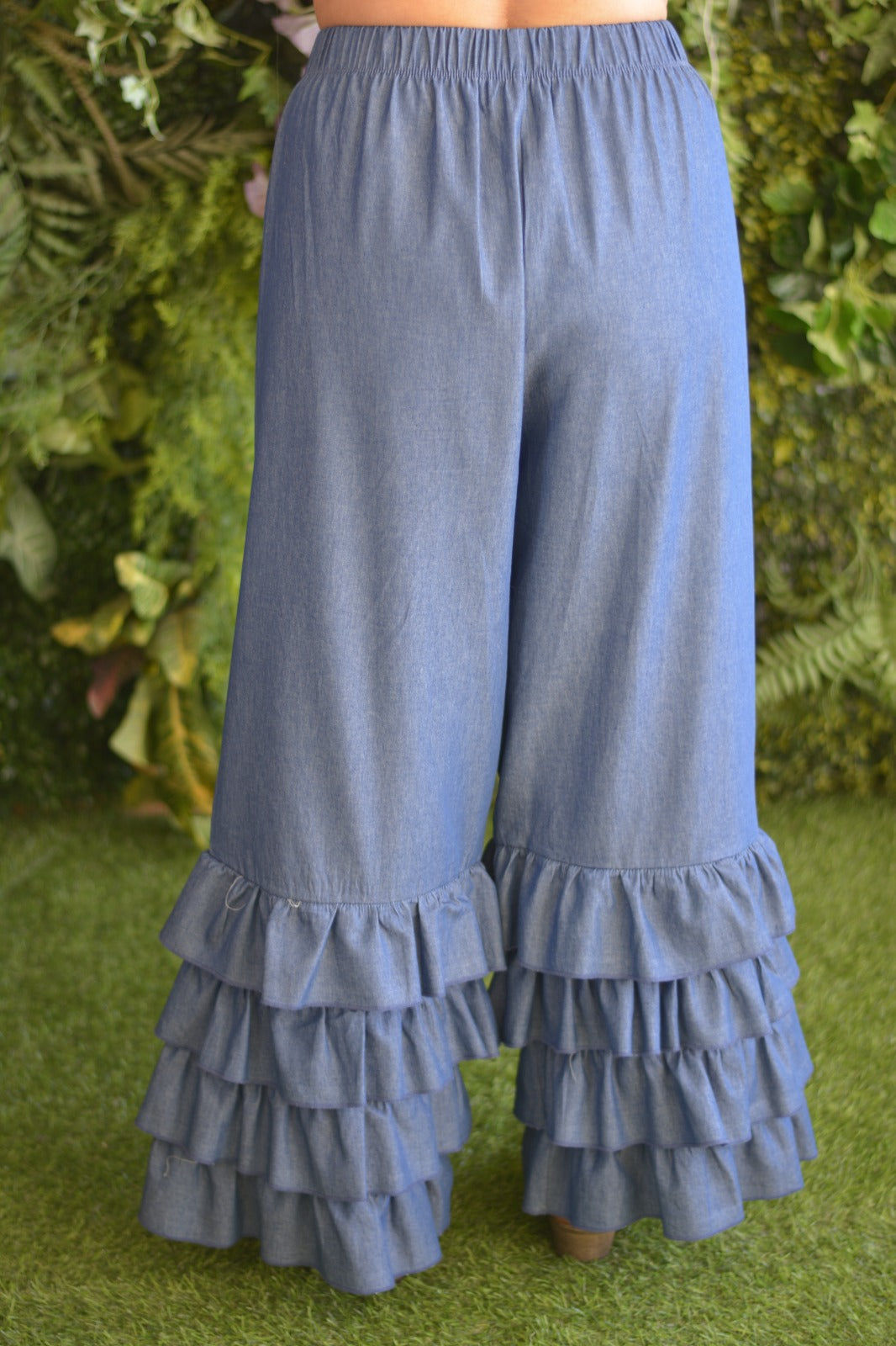 Pantalonas tencel 4 folhos