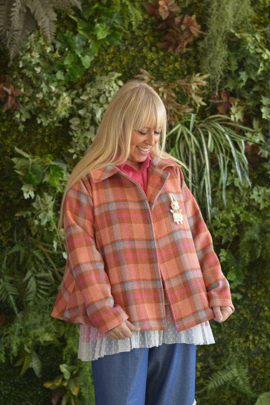 Casaco Quadrados Laranja