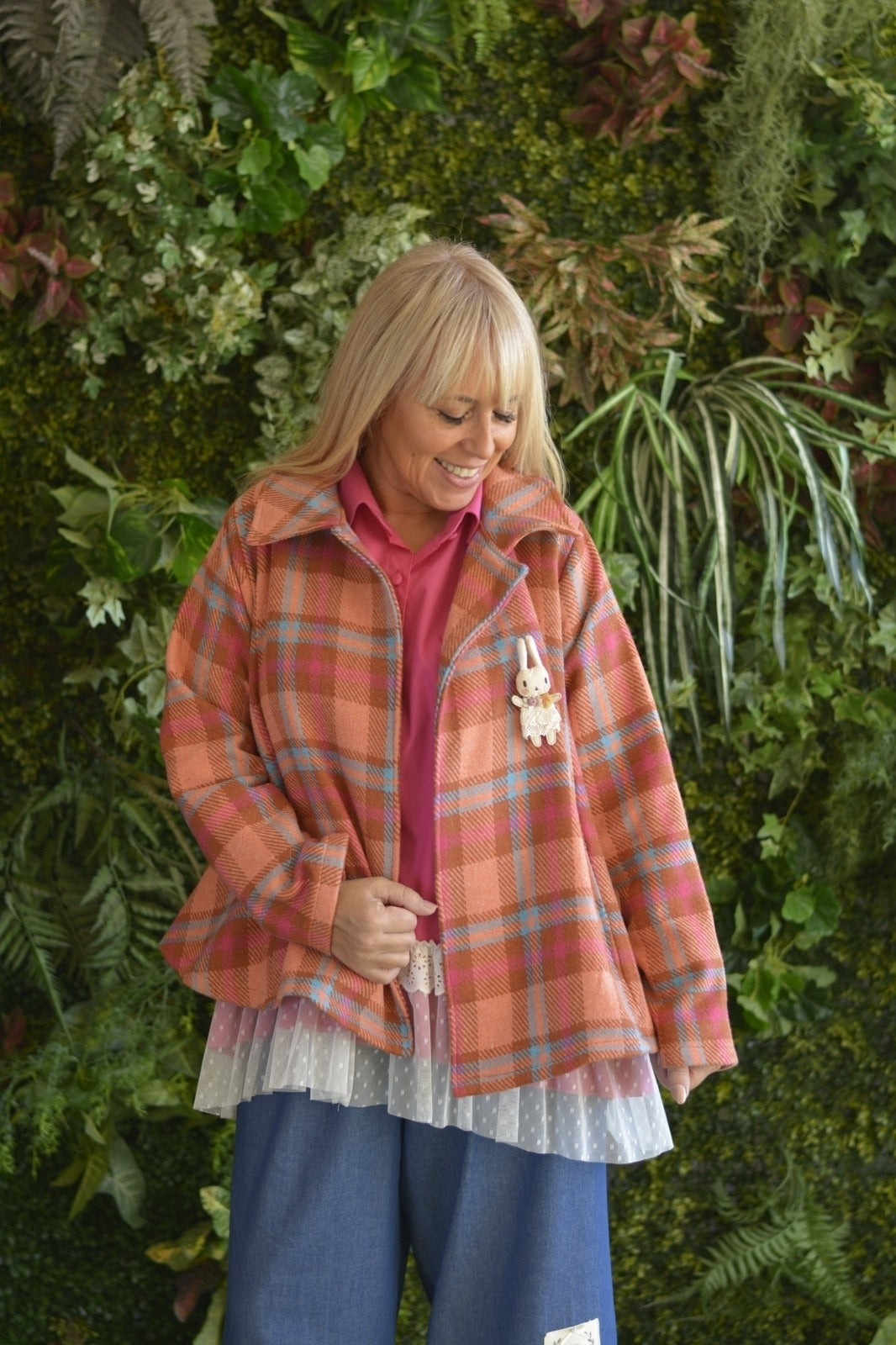 Casaco Quadrados Laranja