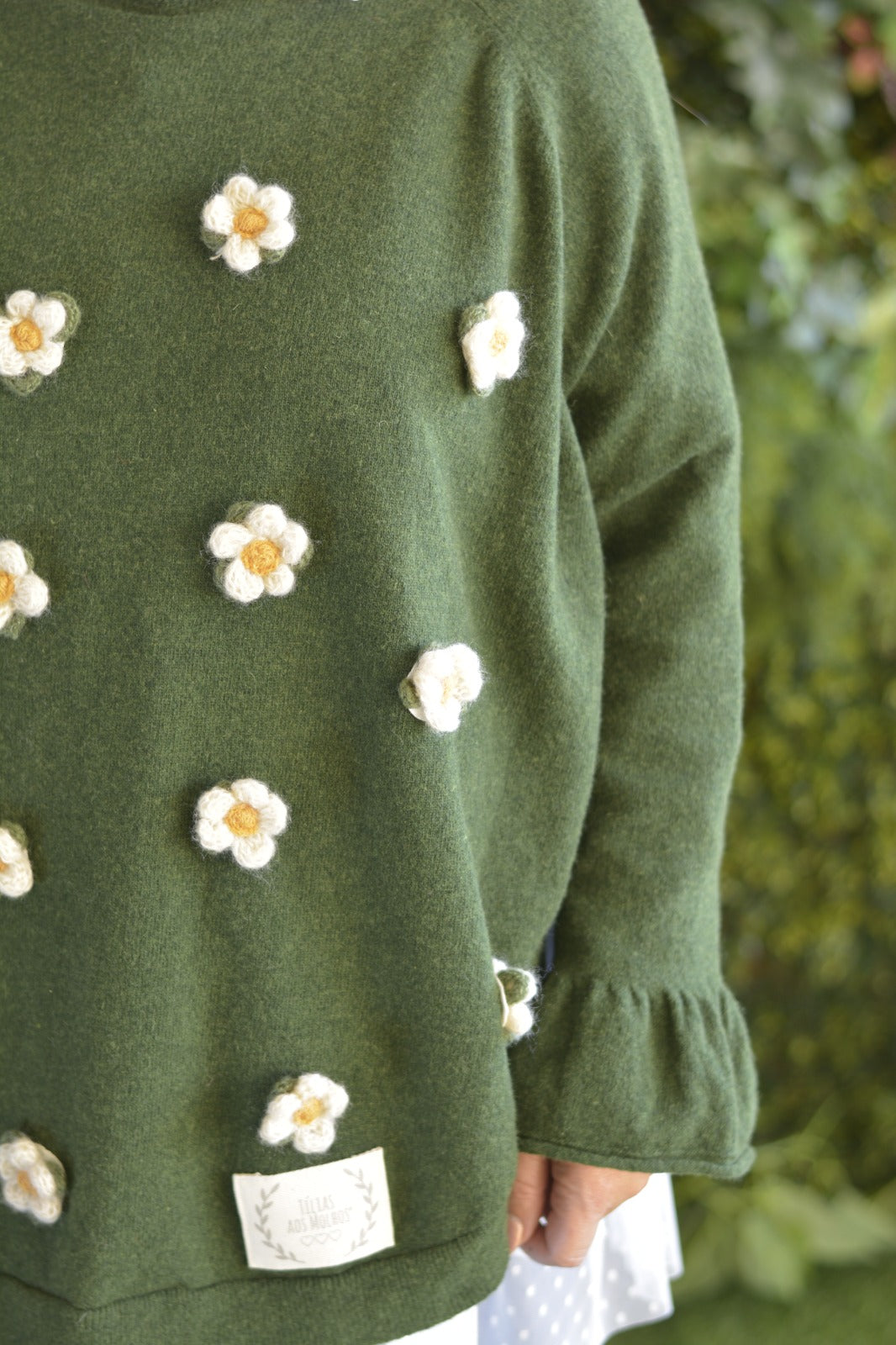 Camisola Lambezul Caqui com Flores