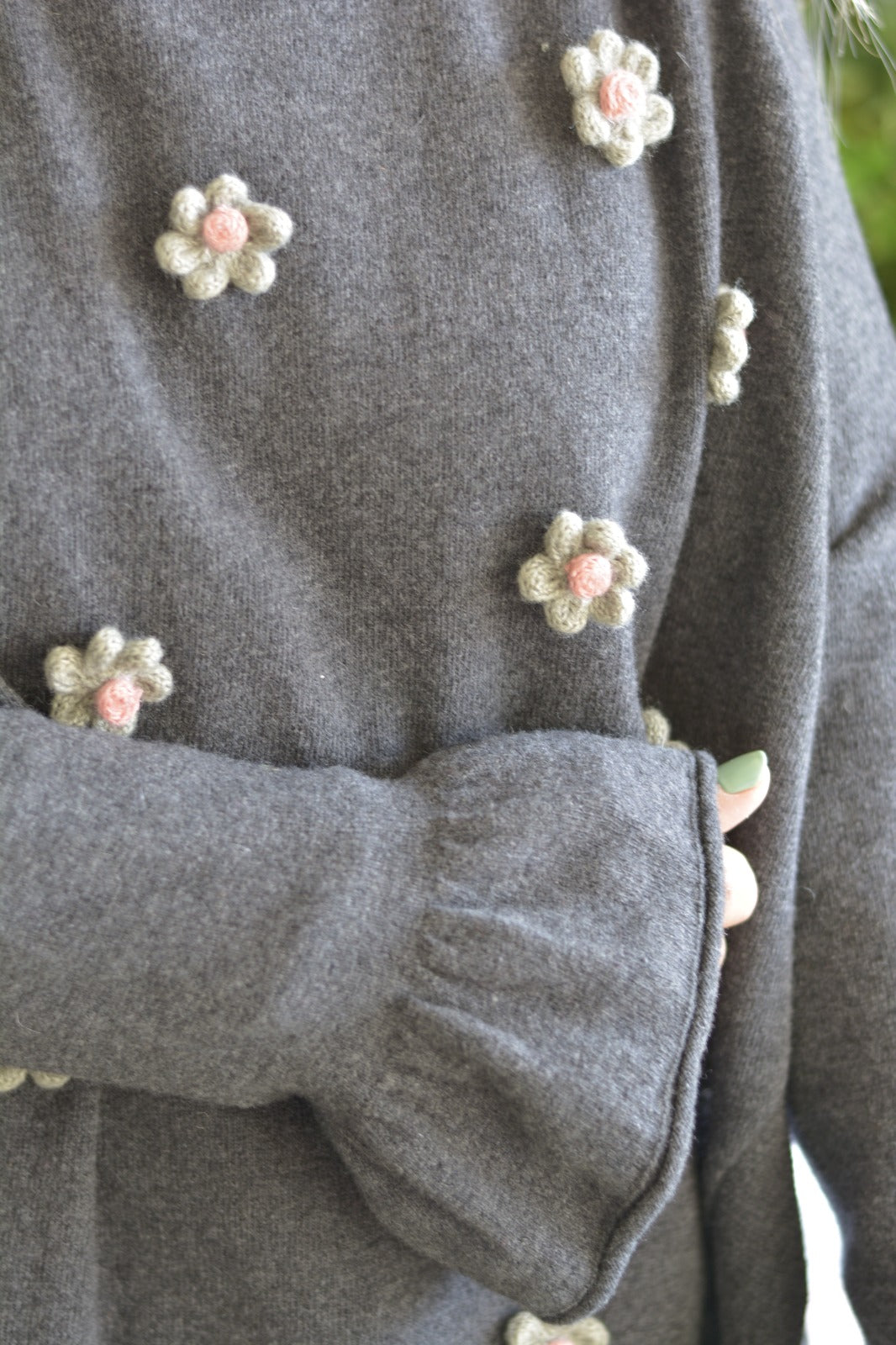 Camisola Lambezul Antracite Flores