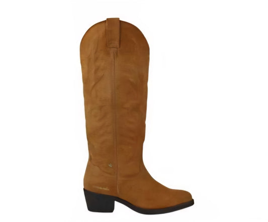 Botas Cubanas em camurça beige