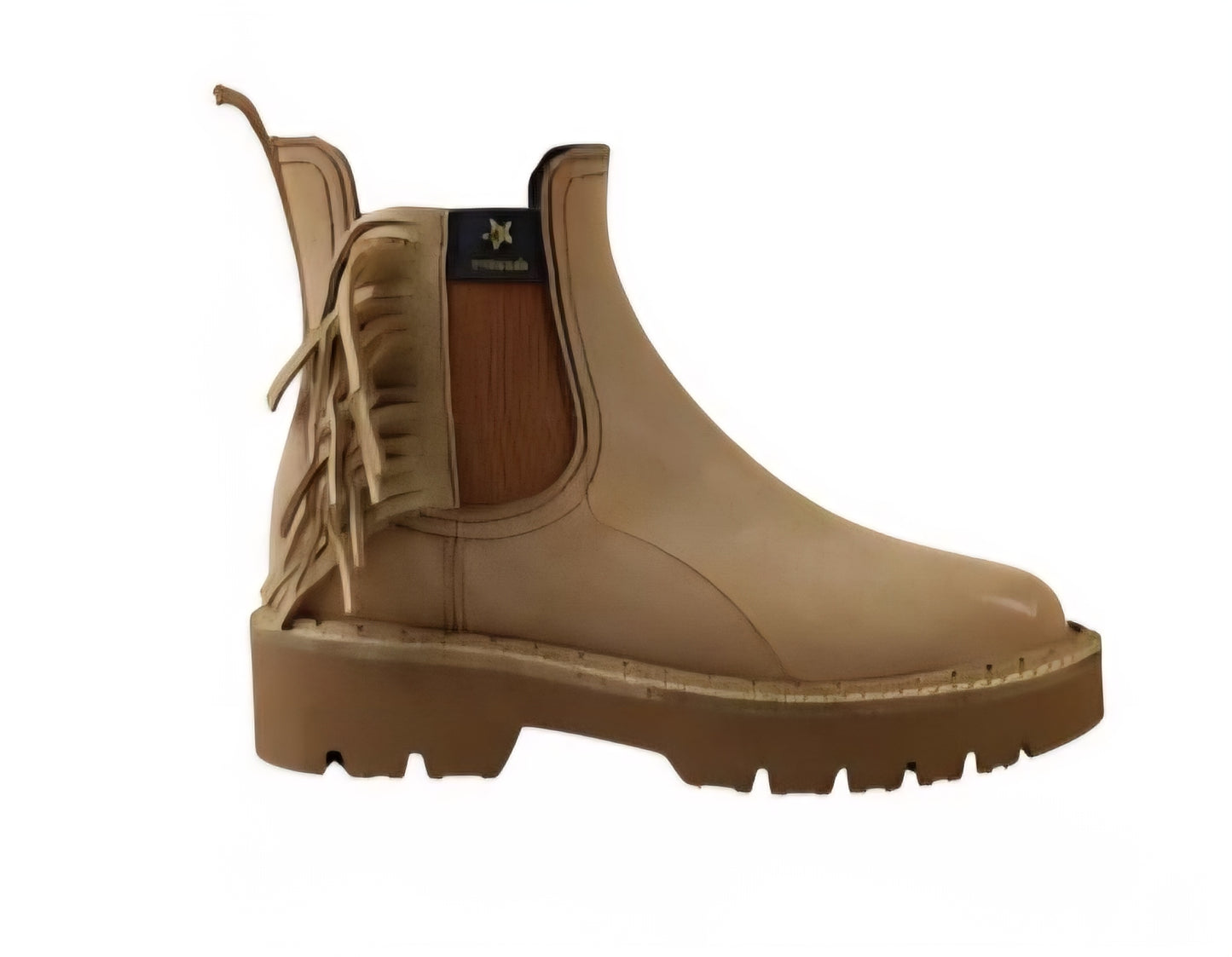 Galochas Cubanas Camel com Franjas