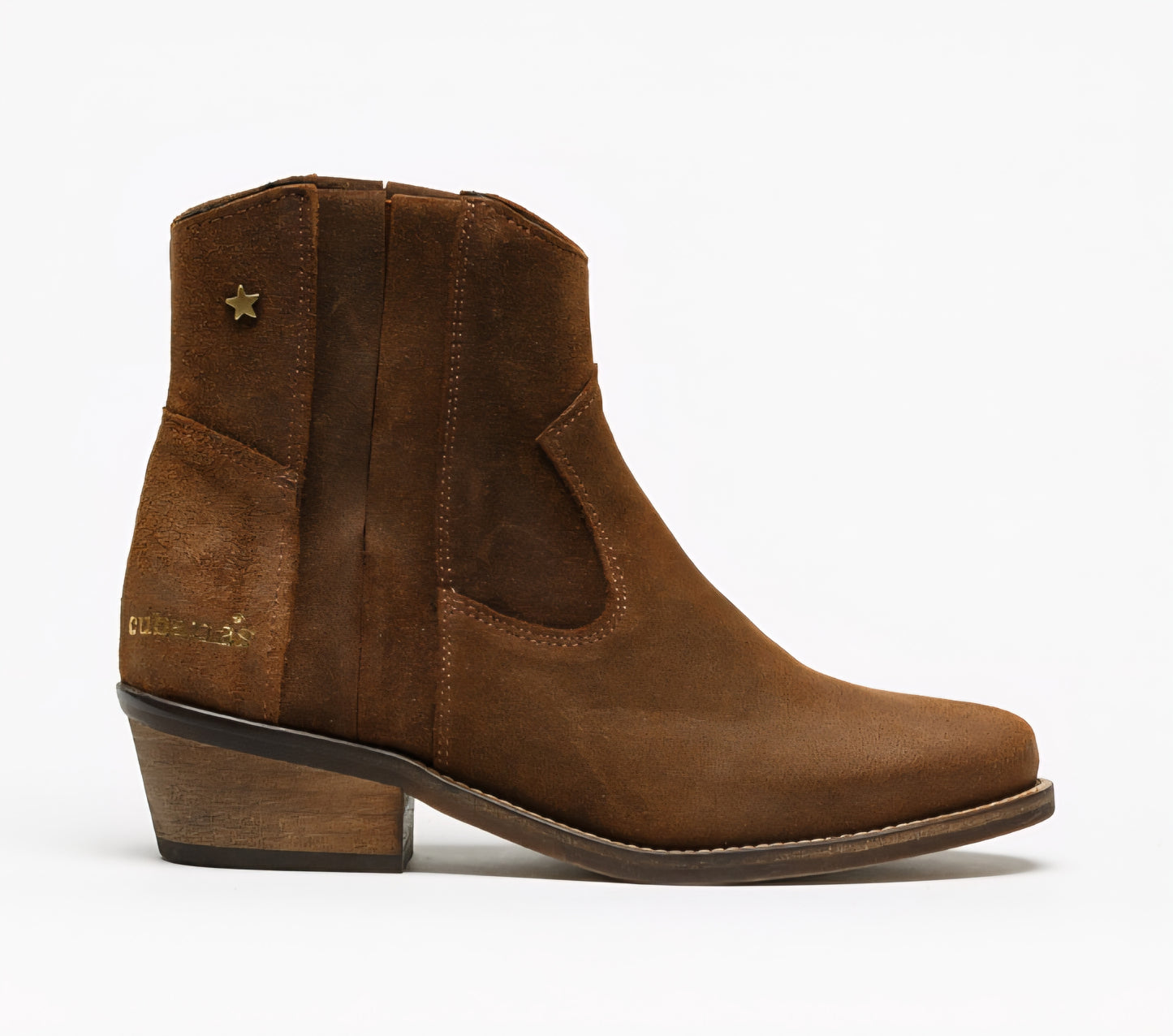 Botas Cubanas em Camurça Castanha