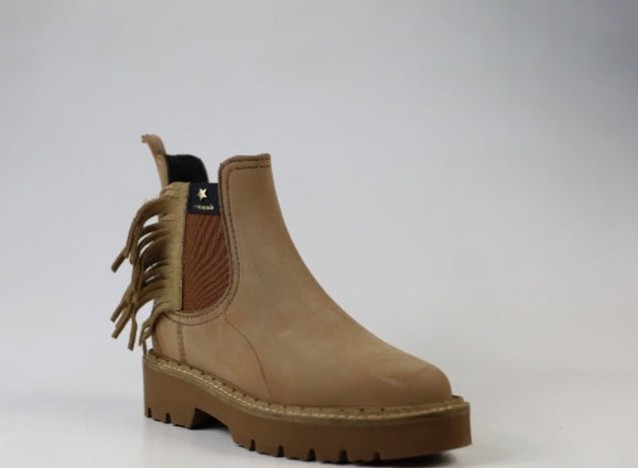 Galochas Cubanas Camel com Franjas