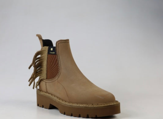 Galochas Cubanas Camel com Franjas
