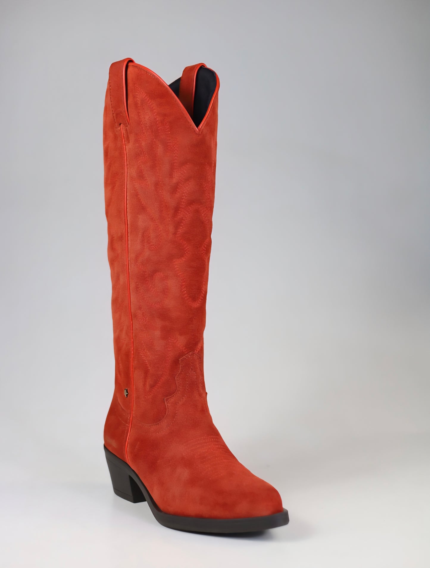 Botas Cubanas em Camurça Vermelha