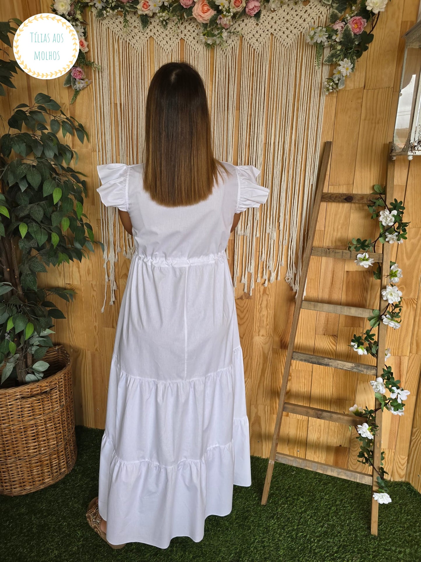 Vestido comprido branco