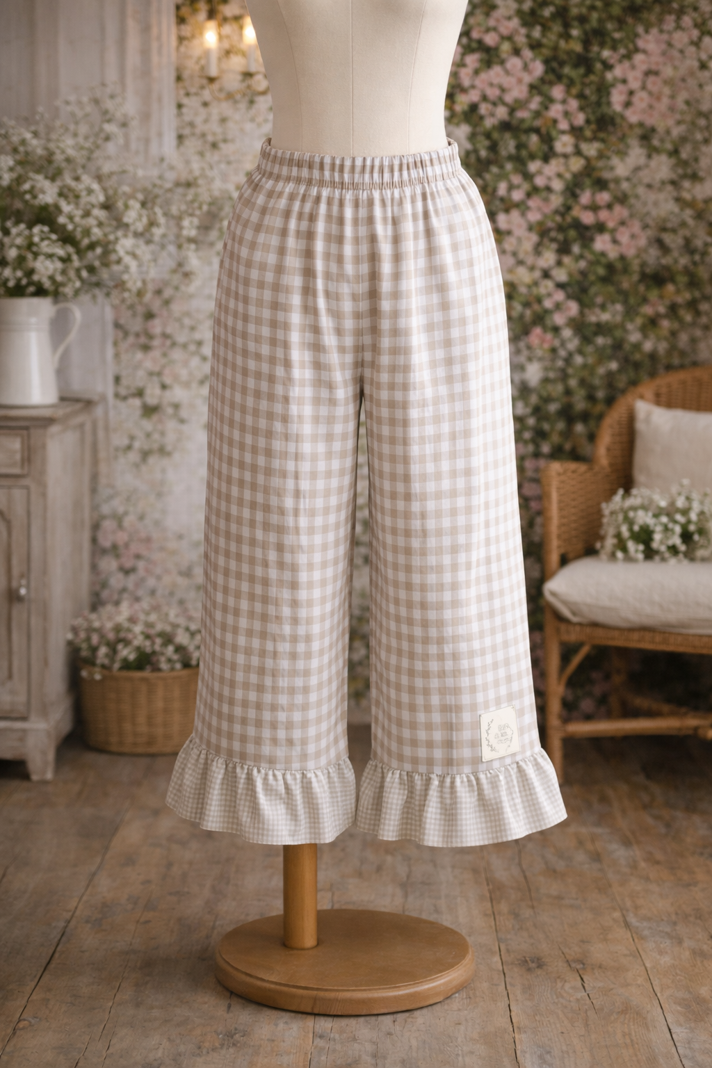 Pantalonas Quadrados Creme