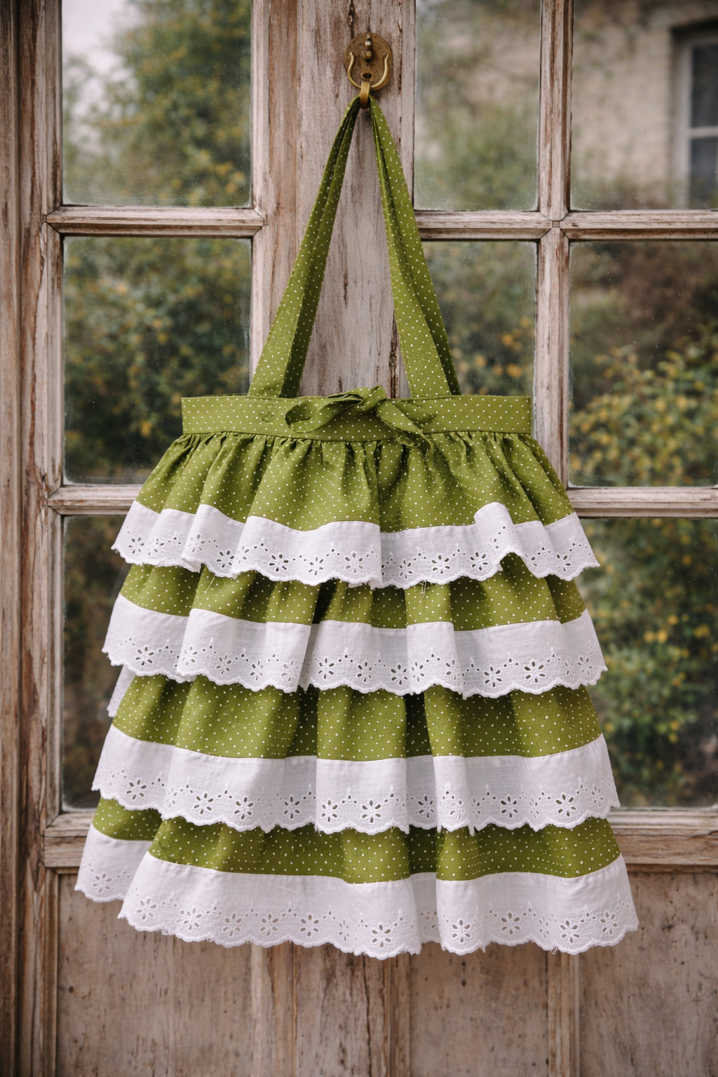 Malinha Verde Pintinhas Brancas