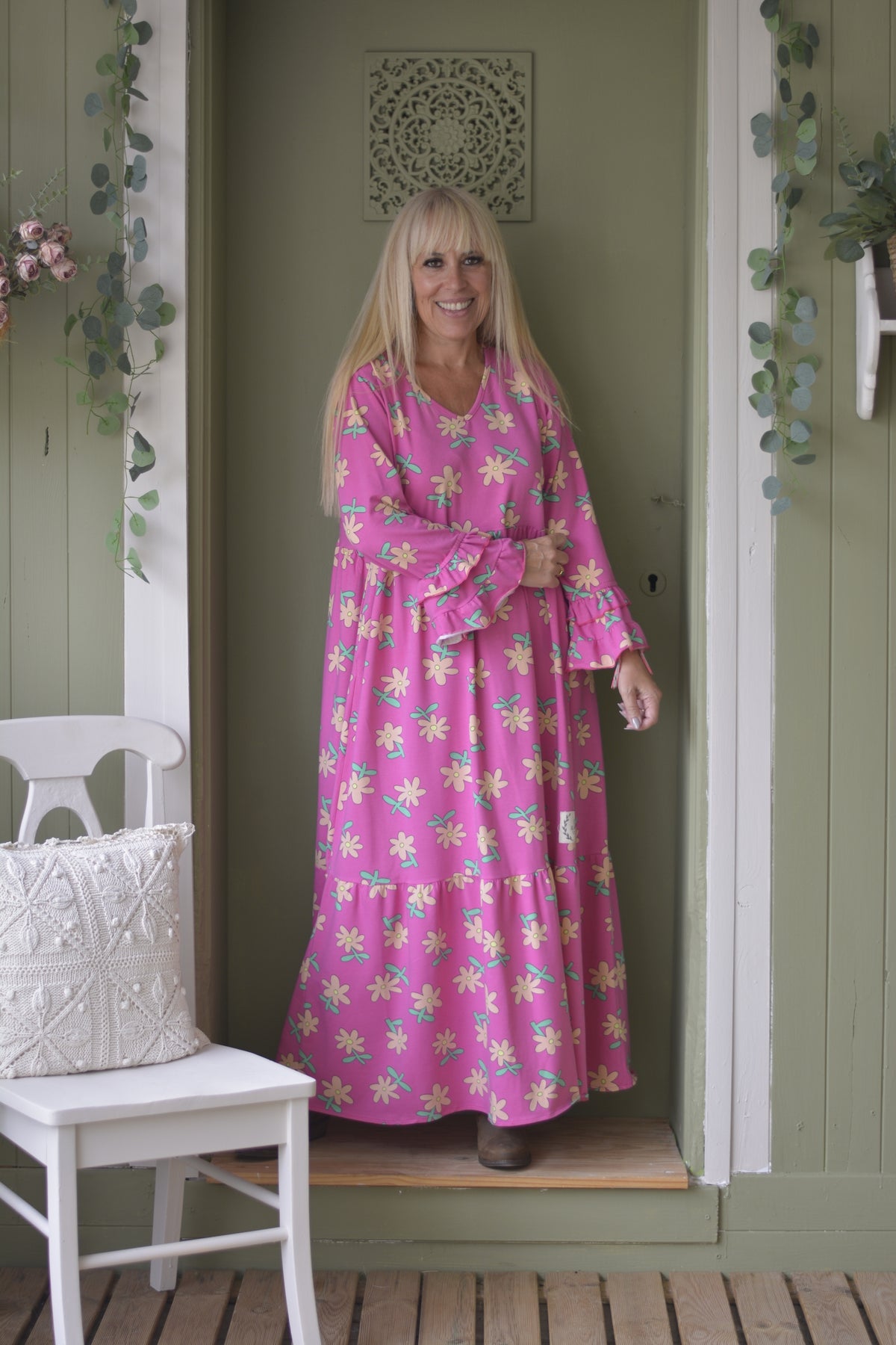 Vestido Fuschia Flores