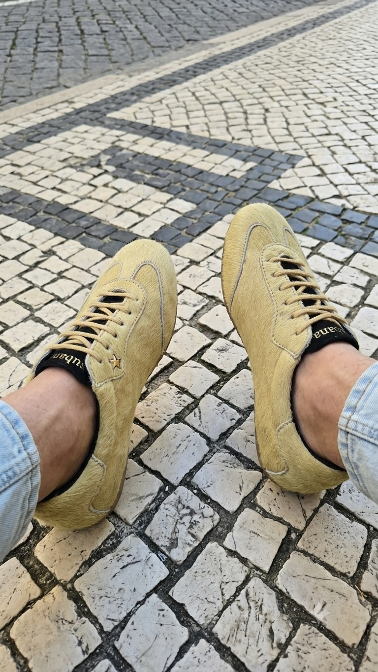 Ténis Cubanas em pelo e sola reta