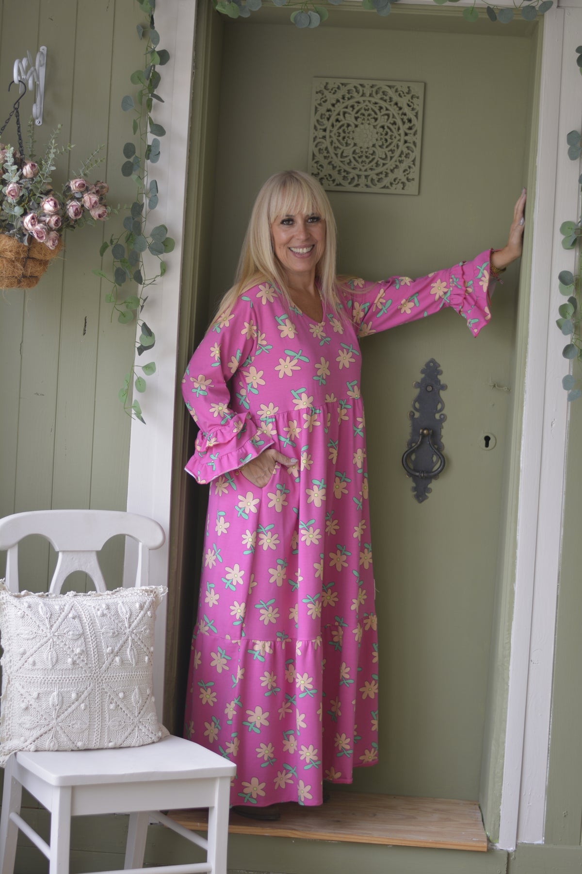 Vestido Fuschia Flores