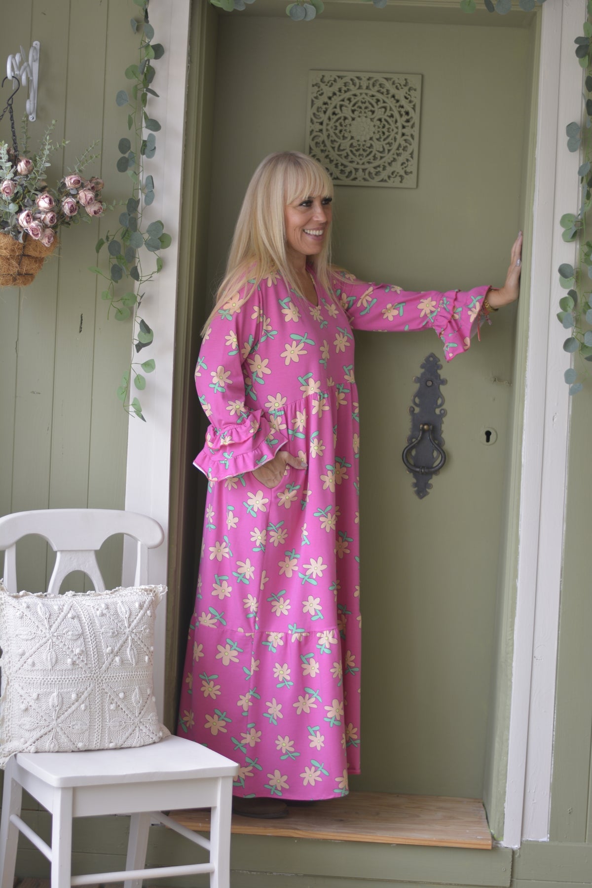 Vestido Fuschia Flores