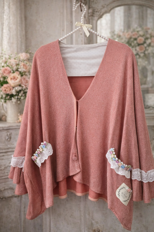 Casaco Coral Florzinhas