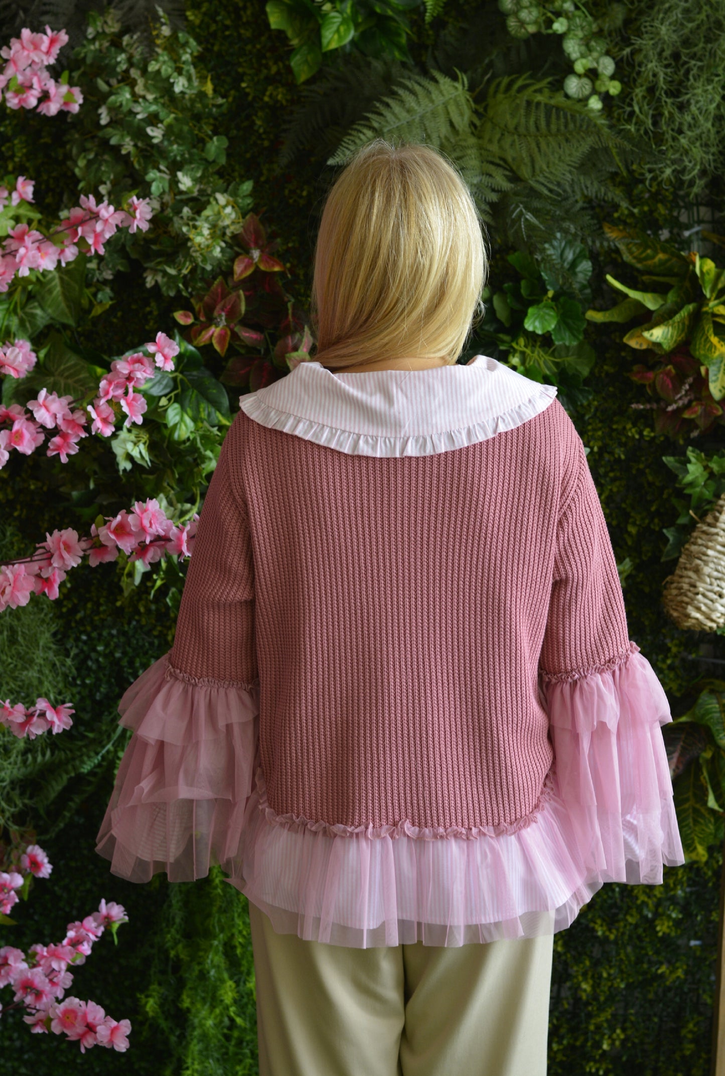 Camisola Rosa com Tule