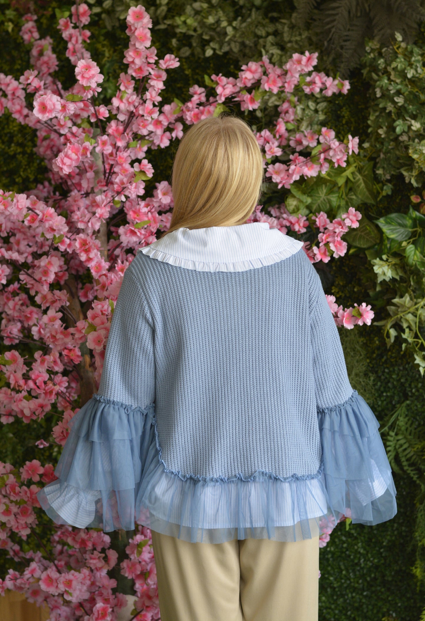 Camisola Azul com Tule