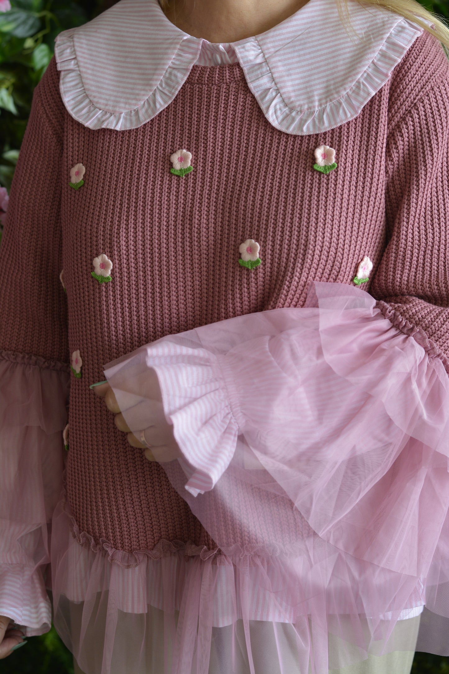 Camisola Rosa com Tule